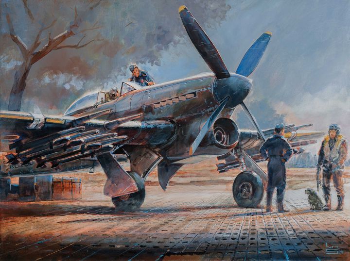 PREPARING FOR ACTION - WW2 Hawker Typoon Art Prints by Keith Burns ...