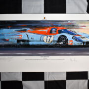 Limitd Edition print of Derek Bell/Jo Siffert’s Porsche 917LH, entered by J.W. Automotive, at the 39th Edition of Le Mans in 1971.