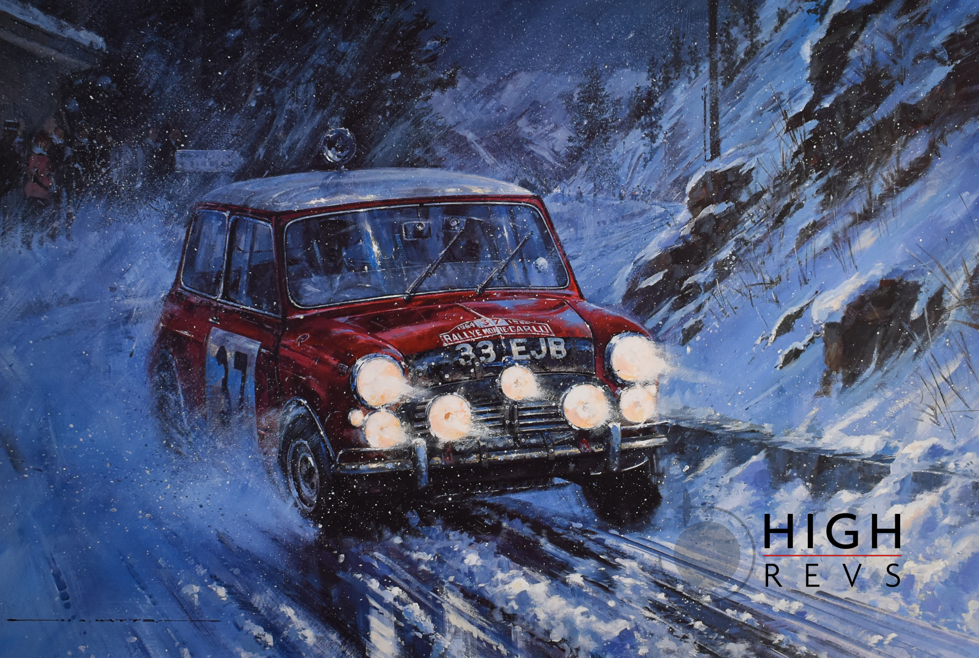 Paddy Hopkirk wins the monte carlo rally in his famous Mini Cooper S