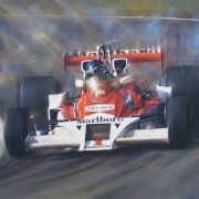 DEFENDING CHAMPION – James Hunt Tribute – Framed Collector’s Piece by Paul Dove