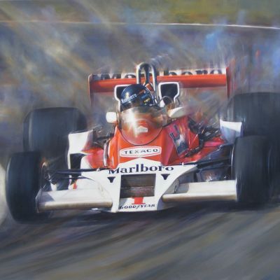 DEFENDING CHAMPION – James Hunt Tribute – Limited Edition Print by Paul Dove