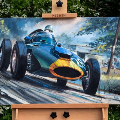 Full Tilt – Stirling Moss Vanwall 1958 Original Painting by Keith Burns