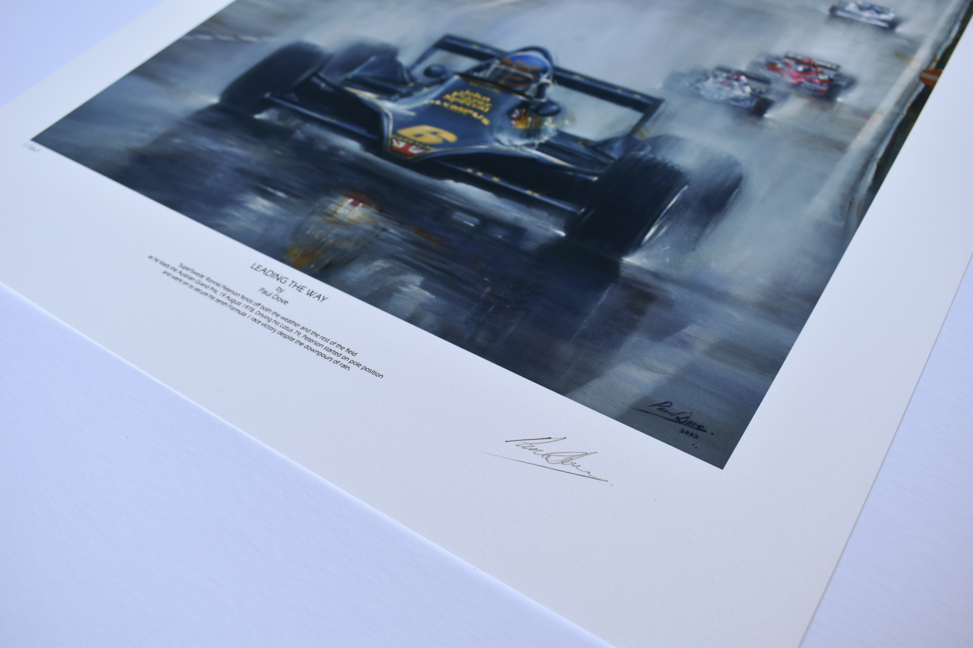 LEADING THE WAY – Ronnie Peterson Tribute – Limited Edition Print by Paul Dove