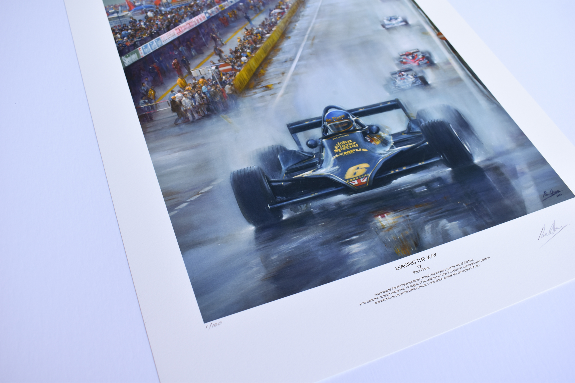 LEADING THE WAY – Ronnie Peterson Tribute – Limited Edition Print by Paul Dove
