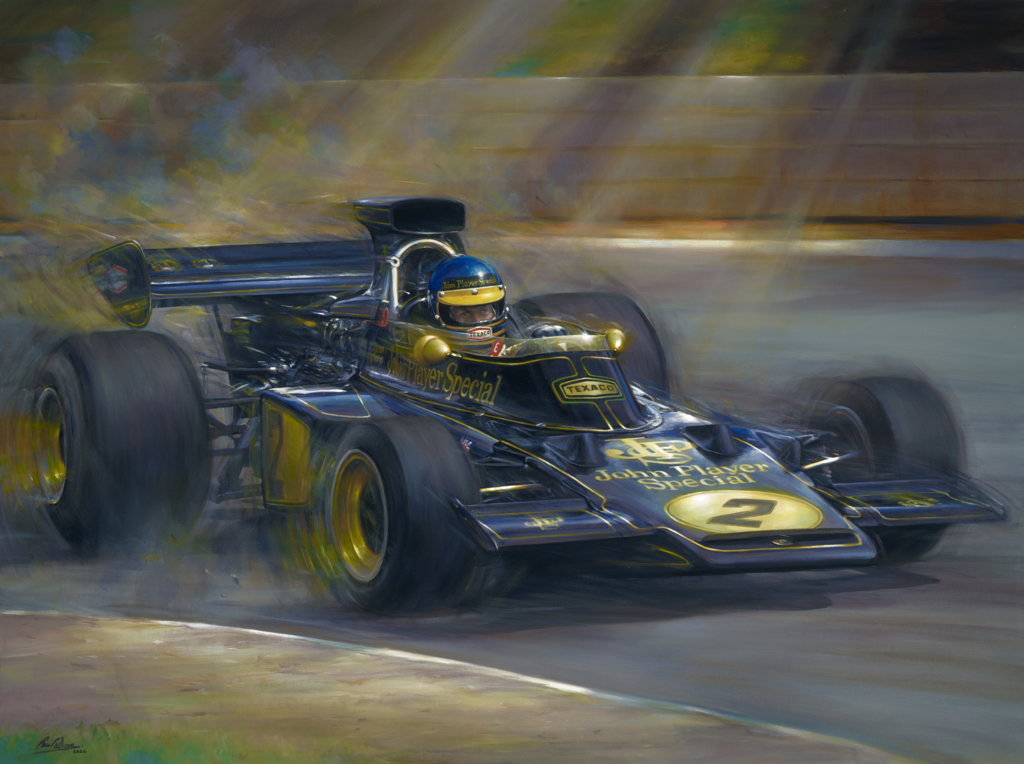 ronnie peterson in his lotus 72D