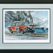paddy hopkirk monte carlo rally 1964 art framed
