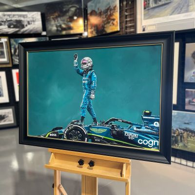 Sebastian Vettel 2022 Original Painting – James Stevens