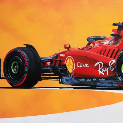 Charles Leclerc 2022 F1 Original Painting by James Stevens