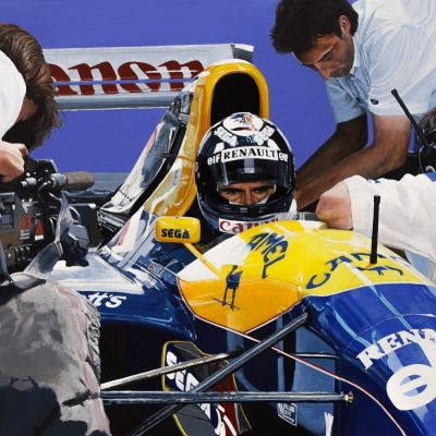 Damon Hill 1993 F1 Original Painting by James Stevens
