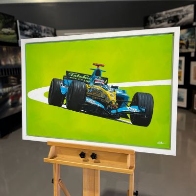 Fernando Alonso 2005 F1 Original Painting by James Stevens