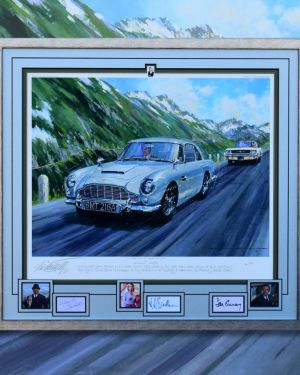 IN PURSUIT OF GOLDFINGER – James Bond Original Autographs – Framed Art Print by Nicholas Watts