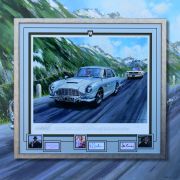In Pursuit of Goldfinger by Nicholas Watts Art Print Framed with Original Autographs
