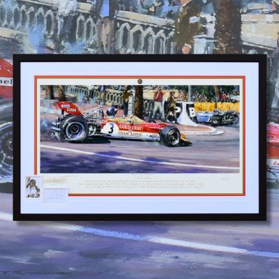 LAST LAP VICTORY – Jochen Rindt Original Autograph – Framed Art Print by Nicholas Watts