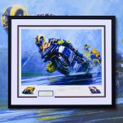 NATURAL BORN WINNER – Valentino Rossi Original Autograph – Framed Art Print by Nicholas Watts