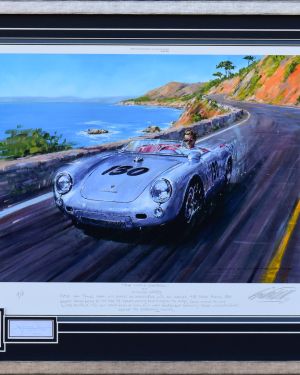 THE LITTLE BASTARD – James Dean Porsche 550 Spyder – Framed Art Print by Nicholas Watts