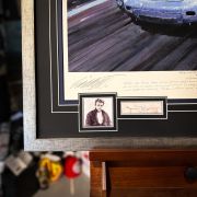 The Little Bastard by Nicholas Watts Framed with original James Dean autograph.