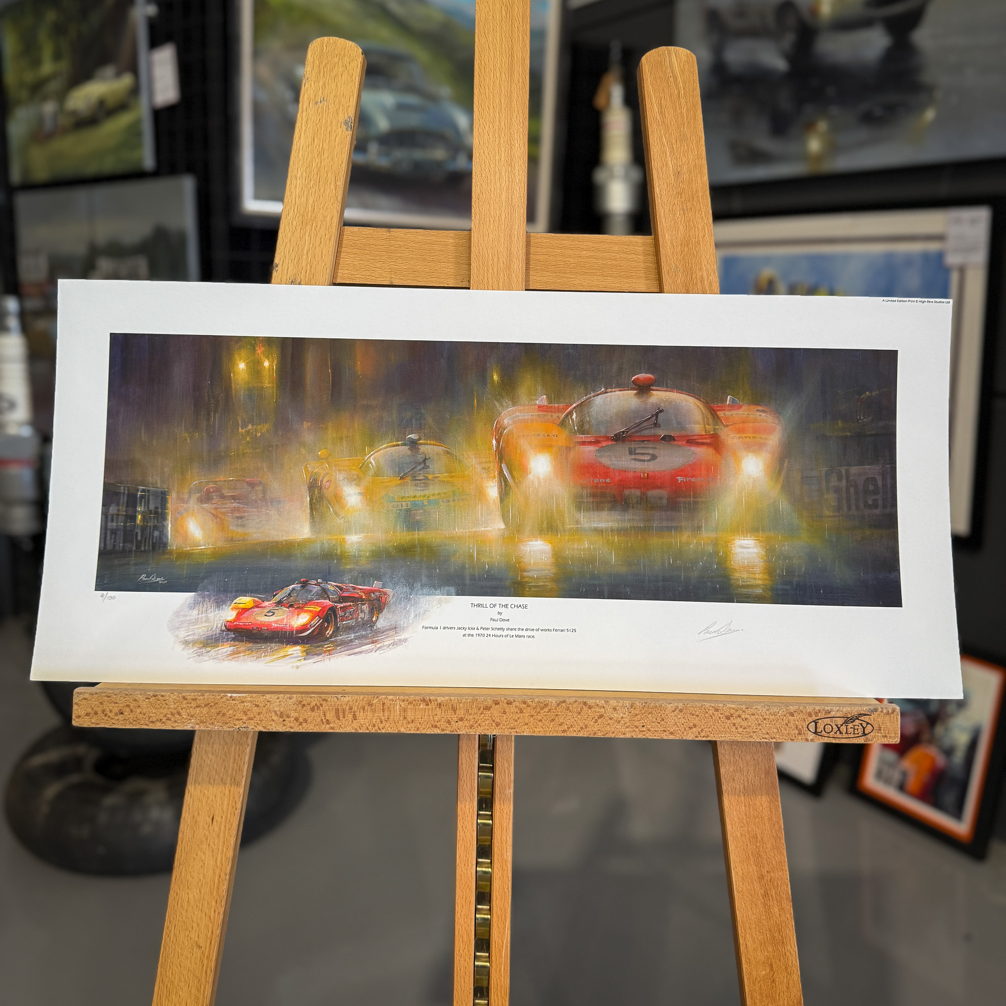 THRILL OF THE CHASE – Ferrari 512S Le Mans – Original Painting & Art Prints by Paul Dove