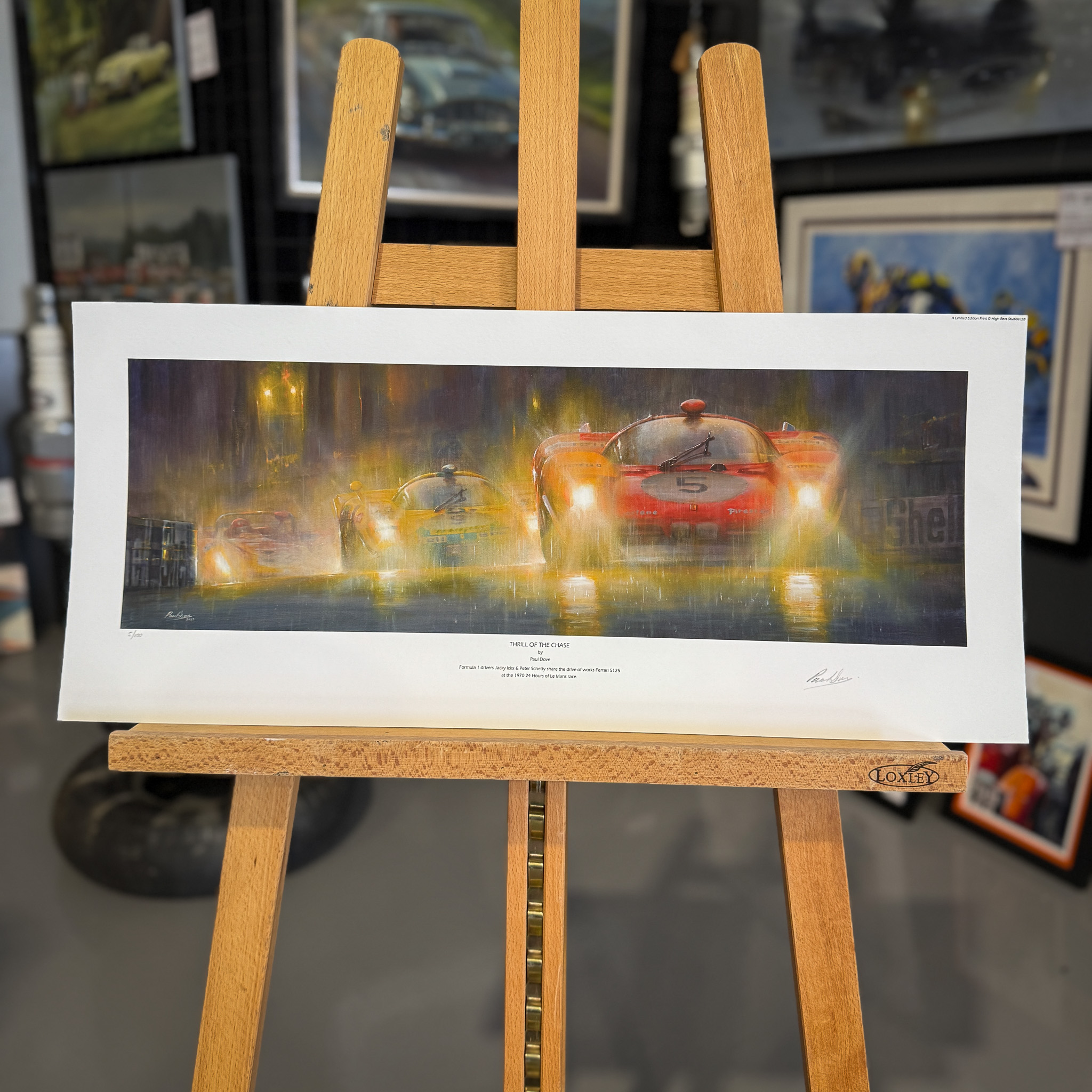THRILL OF THE CHASE – Ferrari 512S Le Mans – Original Painting & Art Prints by Paul Dove
