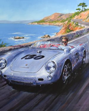 THE LITTLE BASTARD – James Dean Porsche 550 Spyder Limited Art Prints by Nicholas Watts