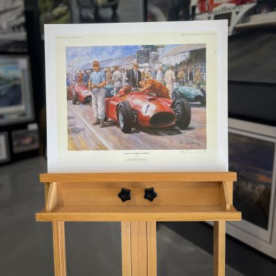 FANGIO – 1956 WORLD CHAMPION – Limited Edition Art Print by Alan Fearnley