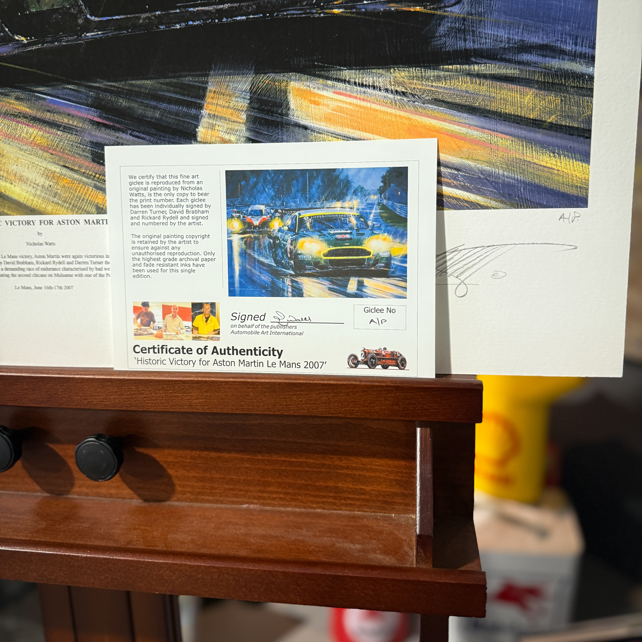 HISTORIC VICTORY FOR ASTON MARTIN – Le Mans 2007 – DBR9 Limited Art Prints by Nicholas Watts