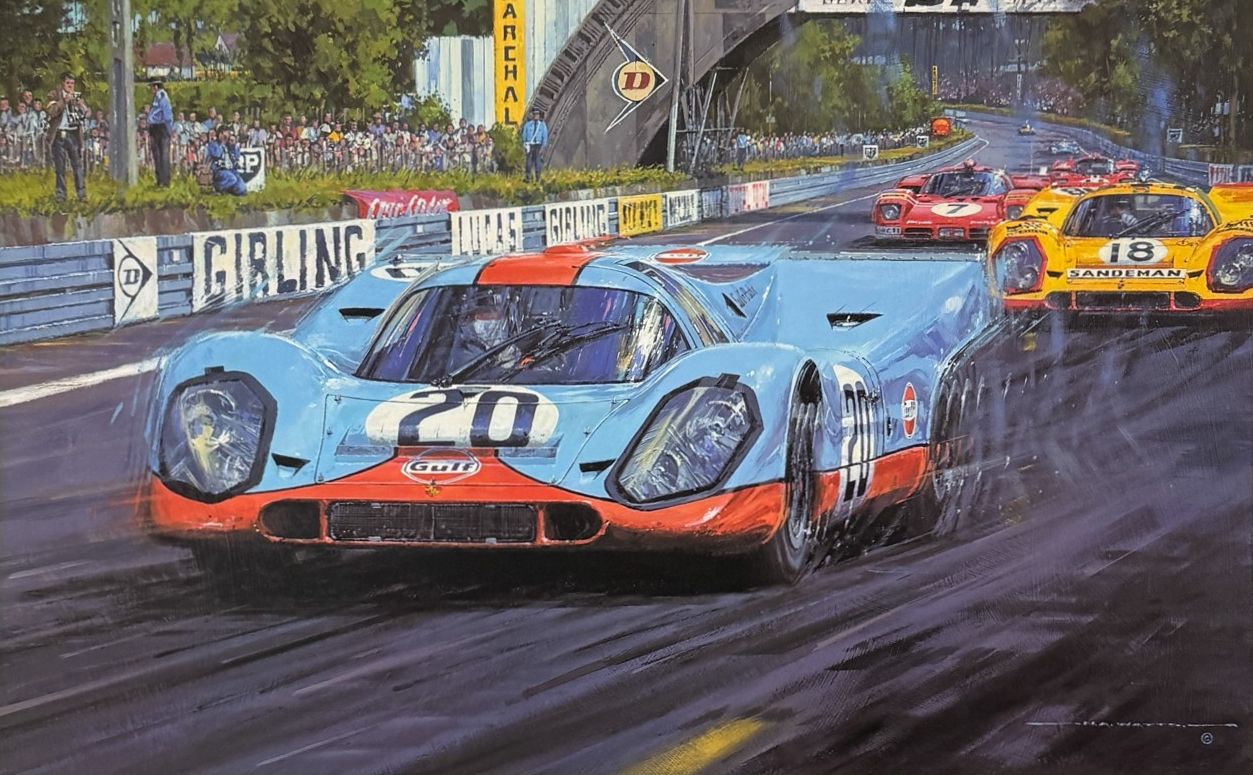 LE MANS 1970 – with 21 Signatures – Limited Art Print by Nicholas Watts