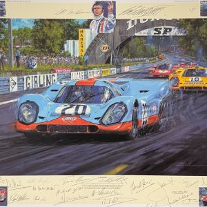 LE MANS 1970 – with 21 Signatures – Limited Art Print by Nicholas Watts